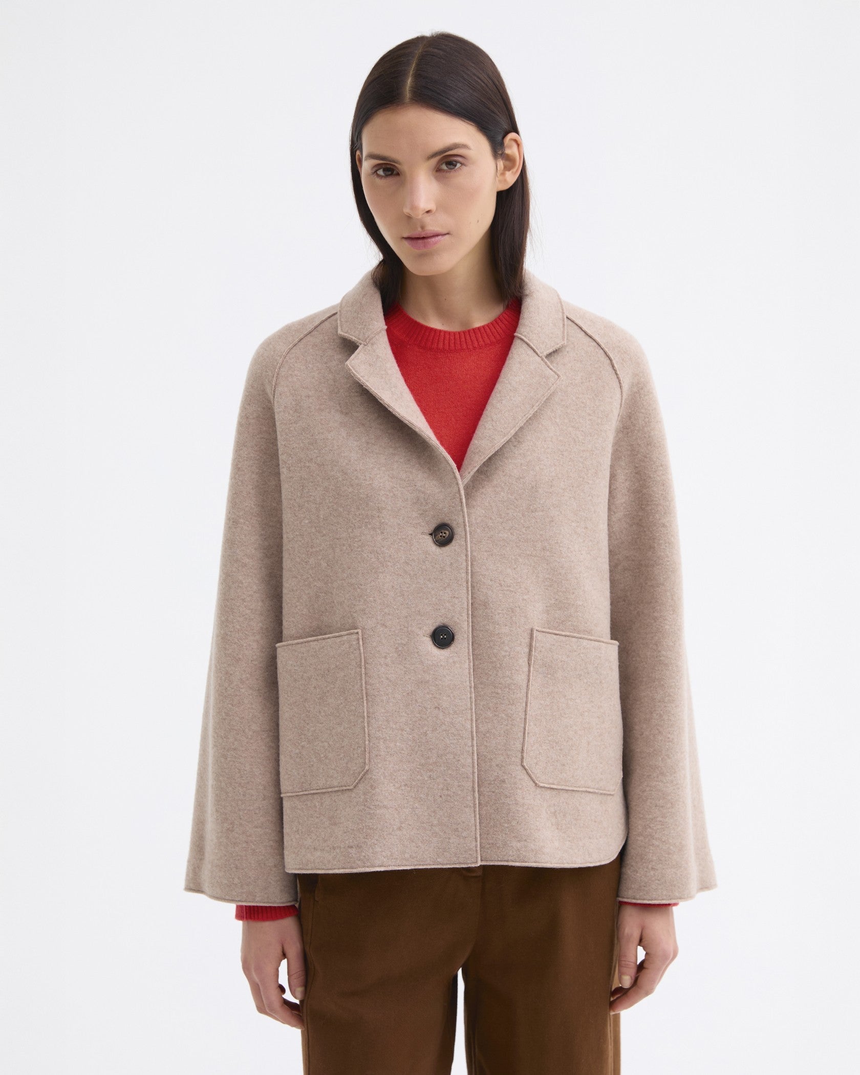 Short Wool Jacket - Beige