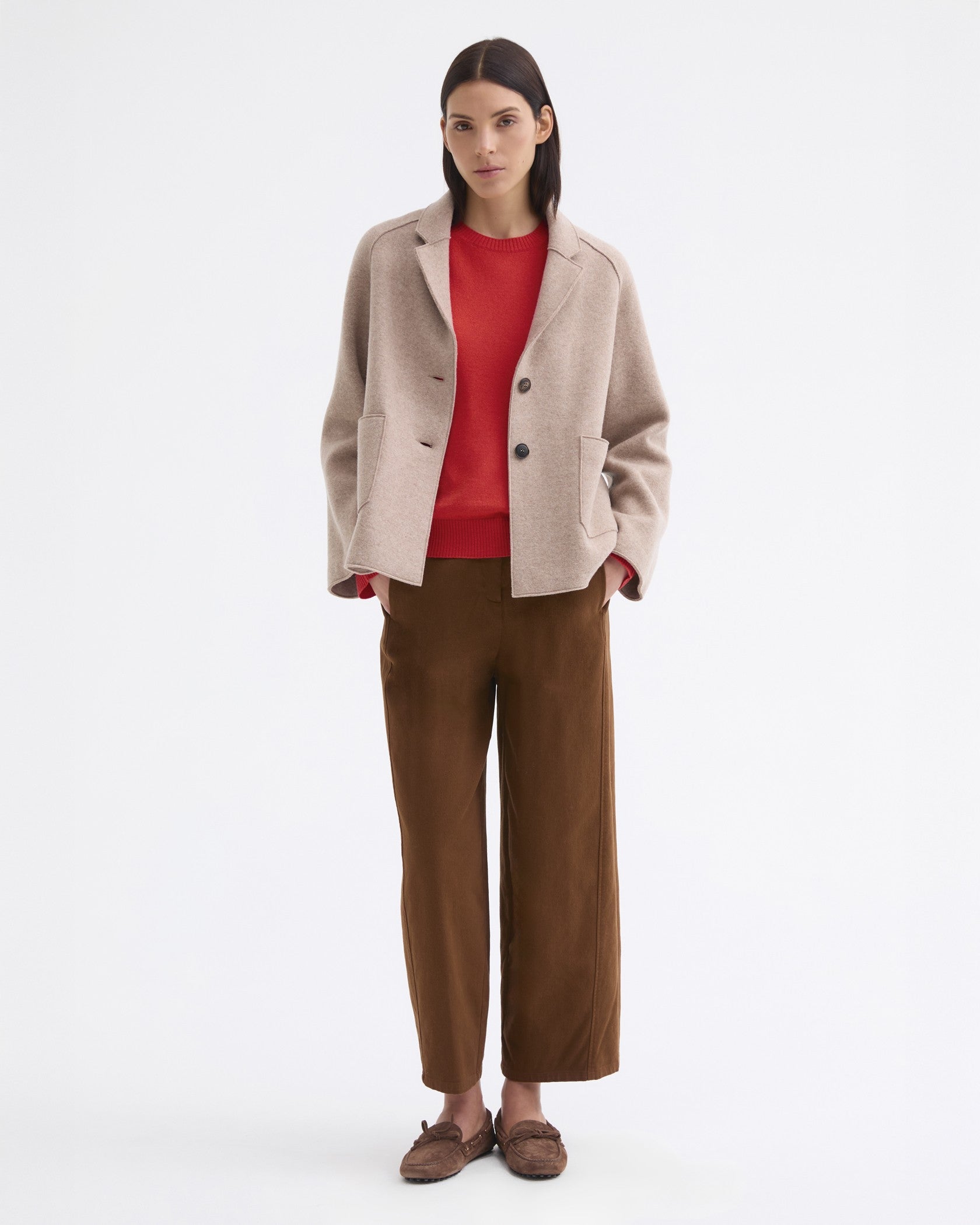 Short Wool Jacket - Beige