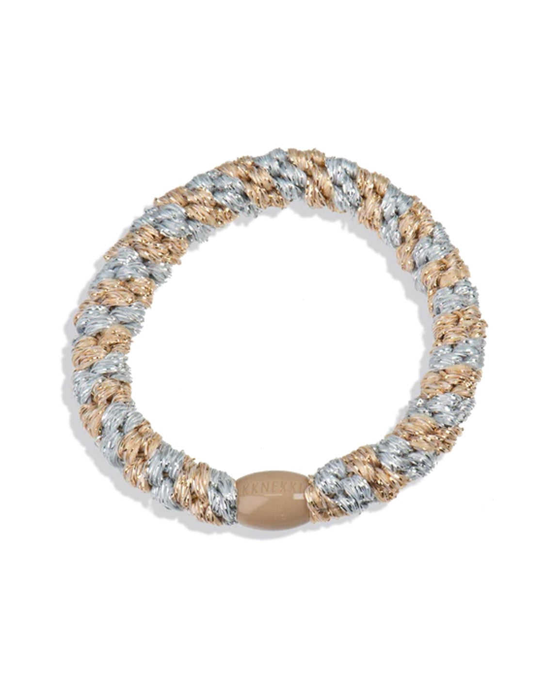 Kknekki Band - Silver-Beige Glitter Stripe