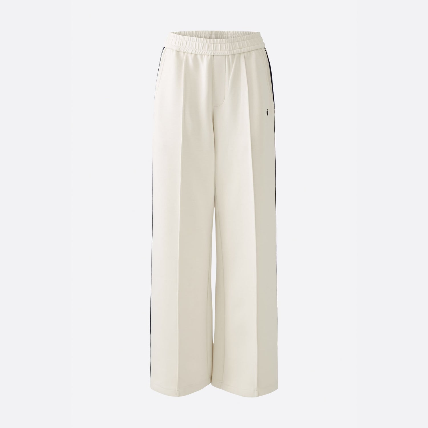 Slip On Side Stripe Trousers - Off White
