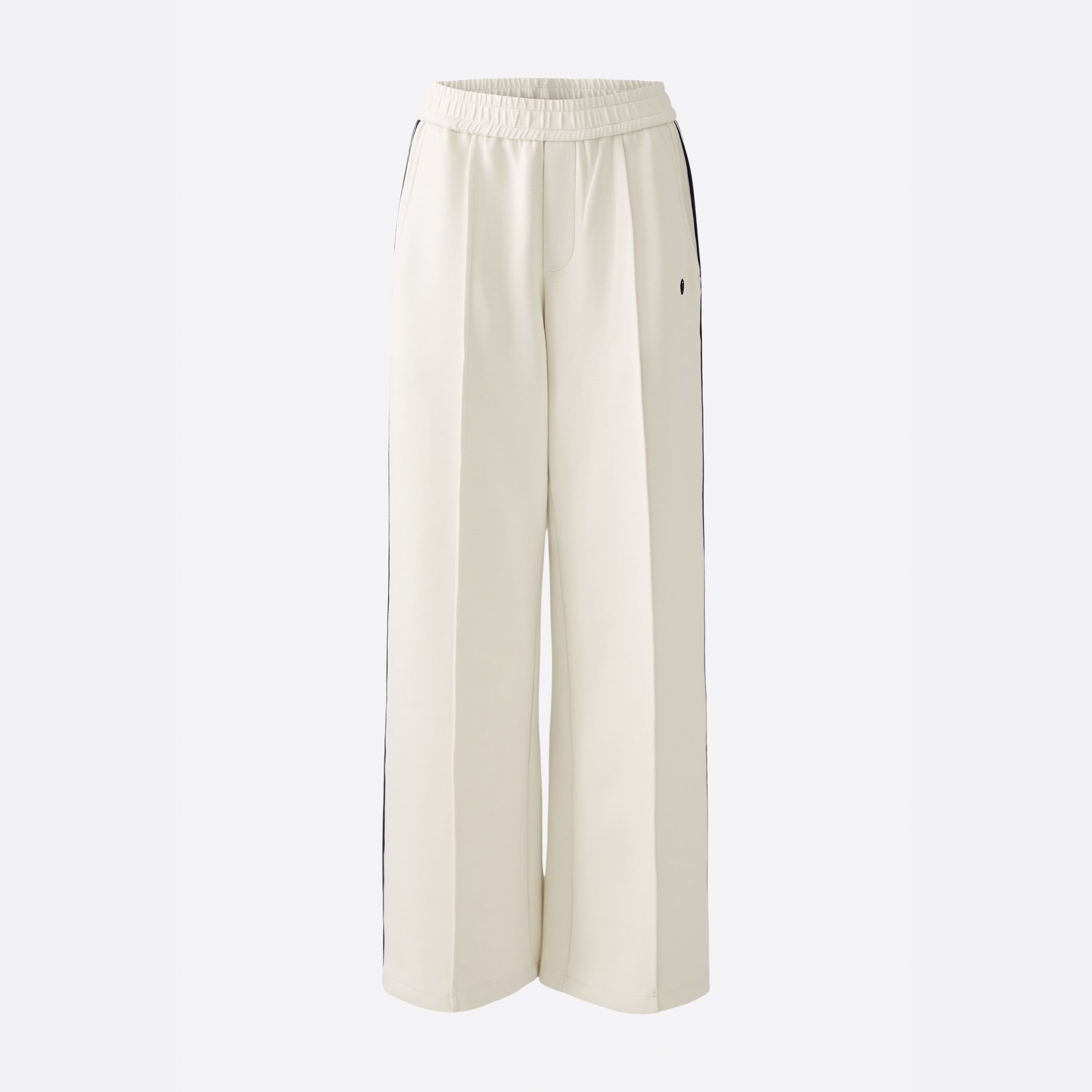 Slip On Side Stripe Trousers - Off White