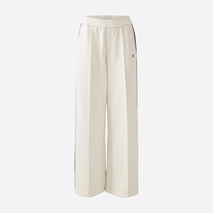 Slip On Side Stripe Trousers - Off White