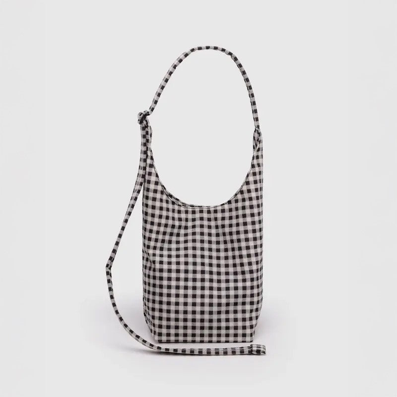 Small Nylon Sling - Black And White Gingham