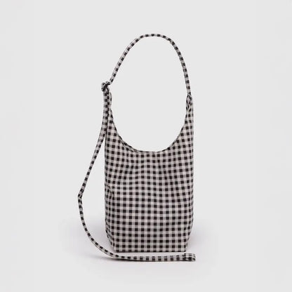 Small Nylon Sling - Black And White Gingham