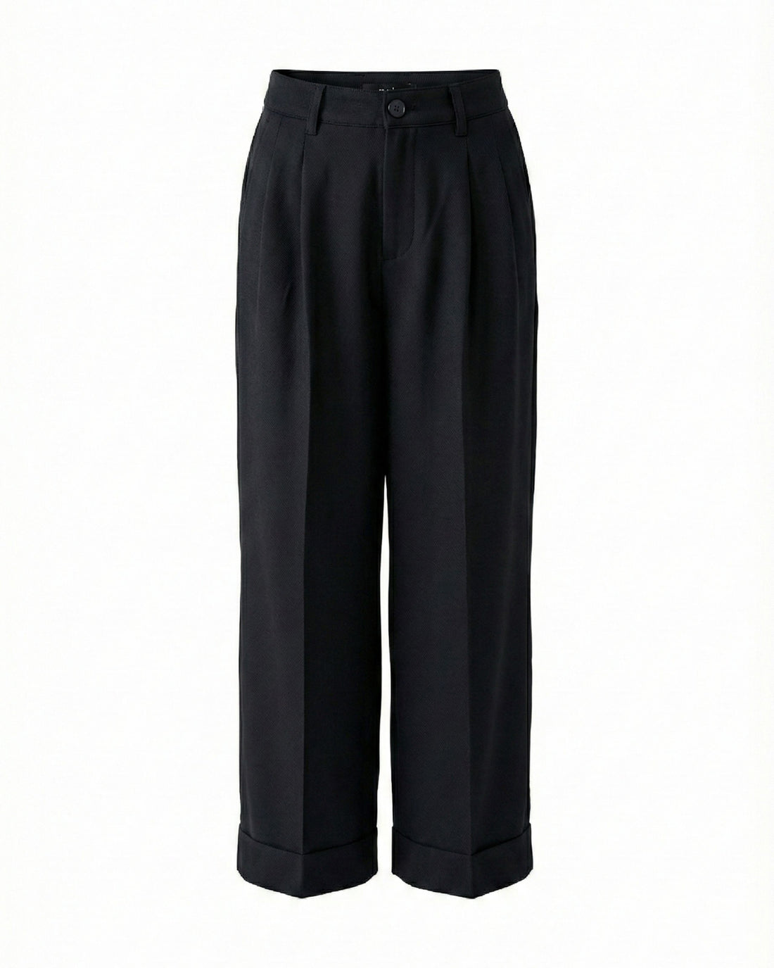 Smart Pleat Front Trousers - Black