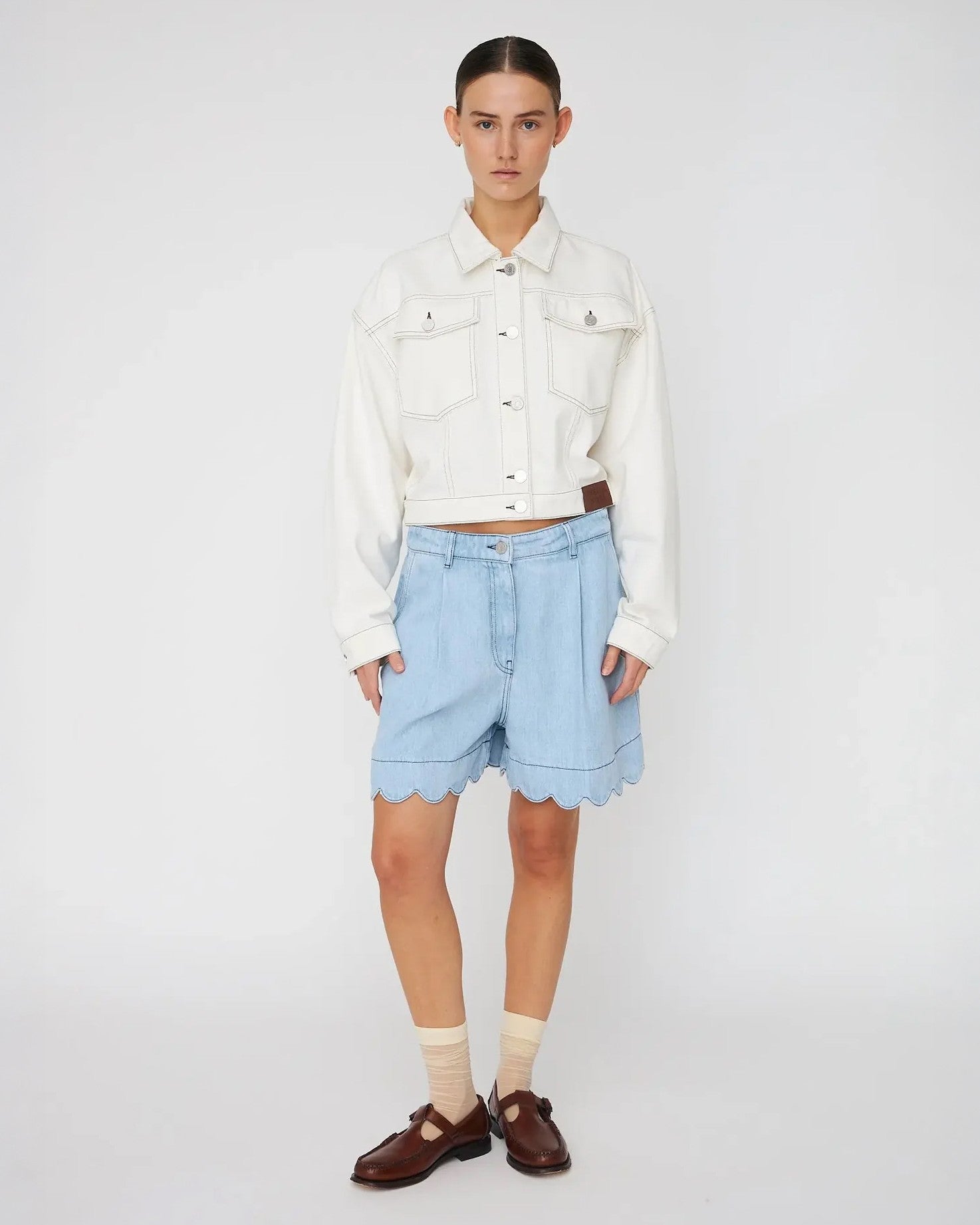 Soft Demin Shorts - Light Blue
