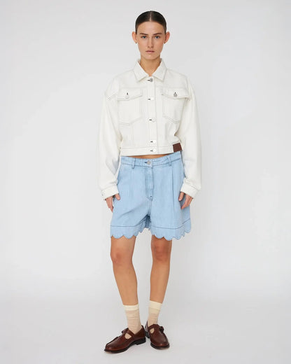 Soft Demin Shorts - Light Blue