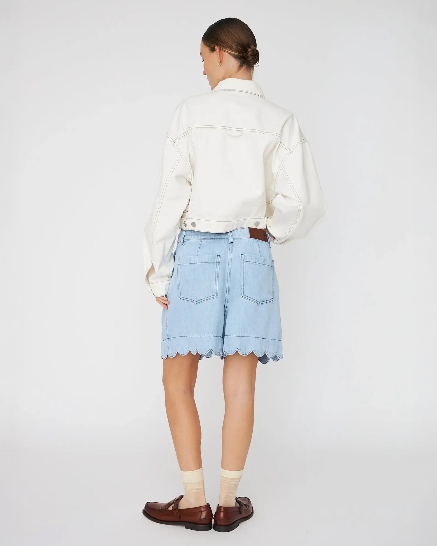 Soft Demin Shorts - Light Blue