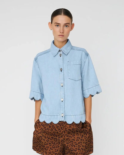 Soft Denim Shirt - Light Blue