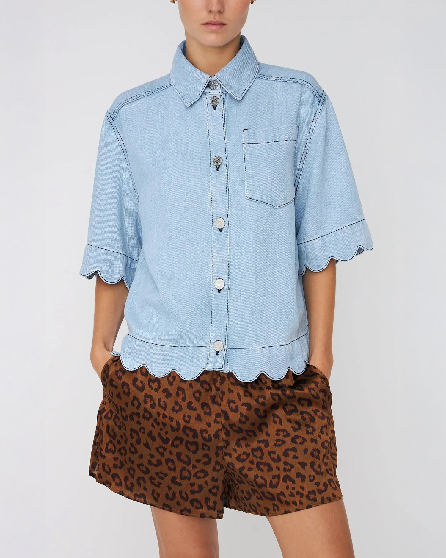 Soft Denim Shirt - Light Blue