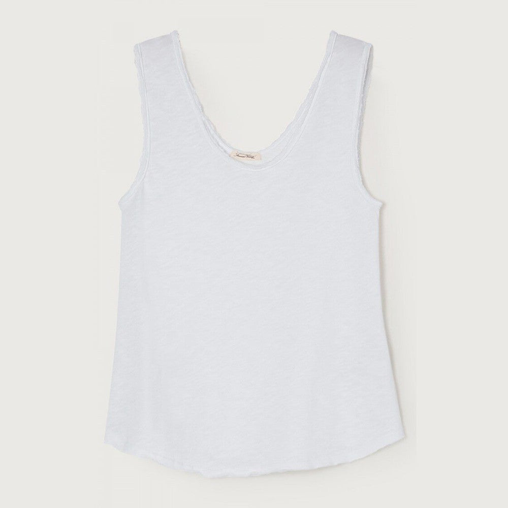 Raw Edge Vest Top - White