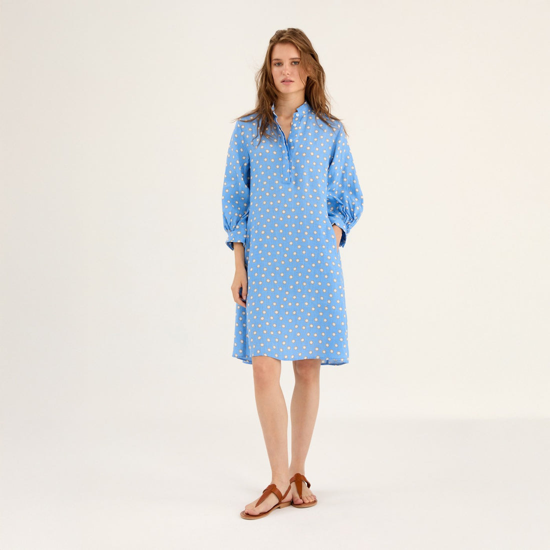 Spot Dress - Cornflower
