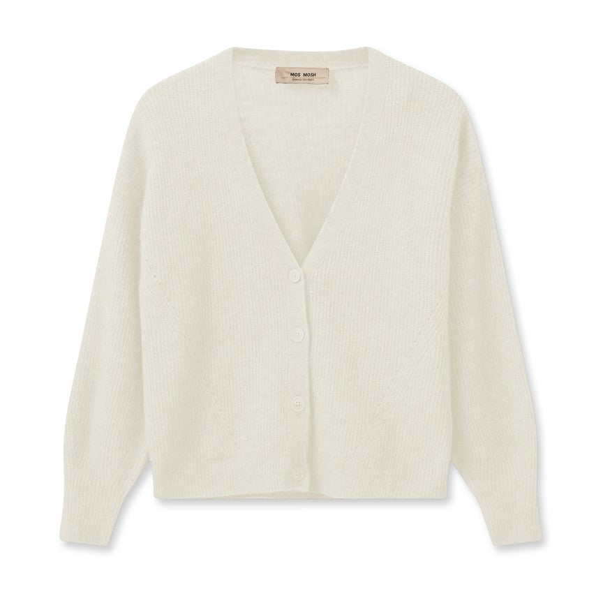 Thora V-Neck Knit Cardigan - Ecru