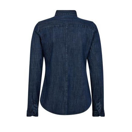 Mattie Flip Denim Shirt - Dark Blue