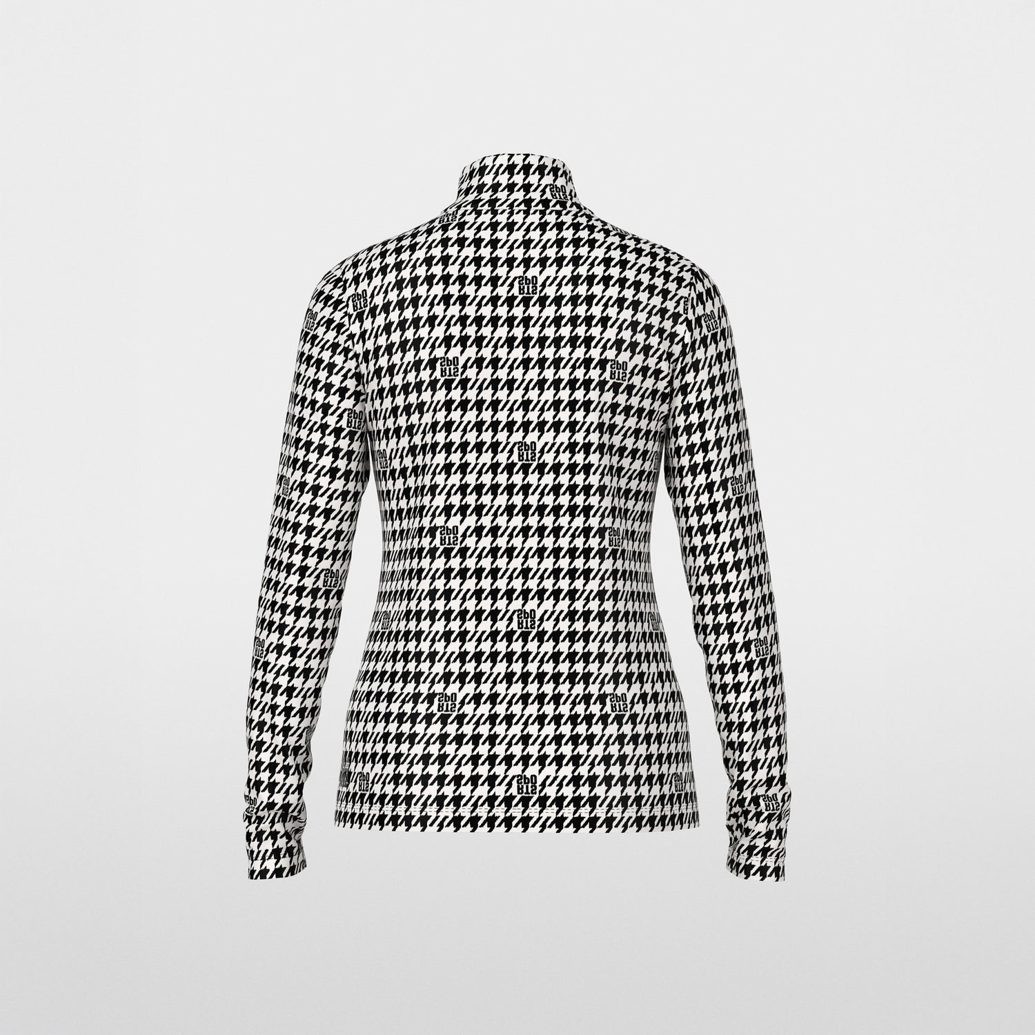 Star Fitted Polo Top - Black And White