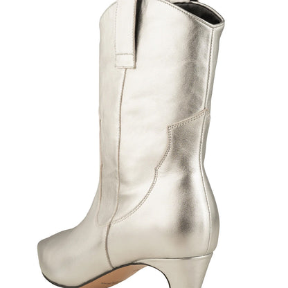 Dicte Leather Boot - Silver Metallic