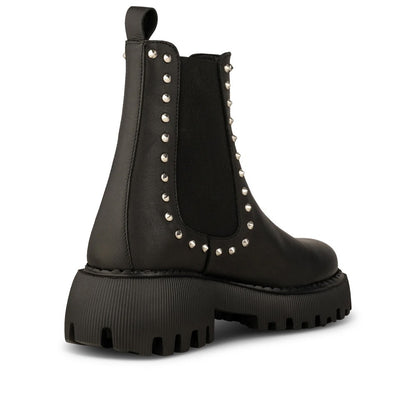 Posey Stud Chelsea Leather - Black