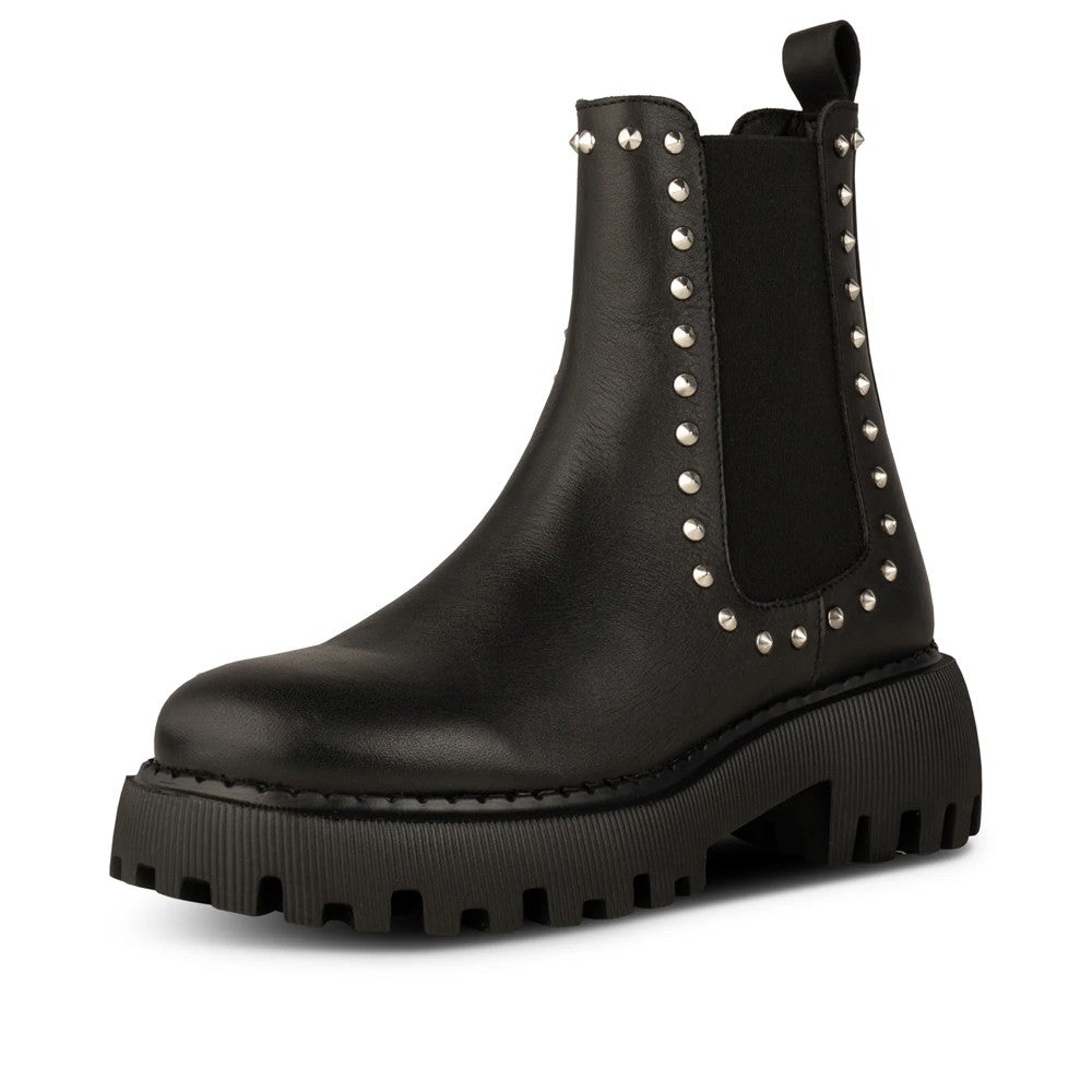 Posey Stud Chelsea Leather - Black