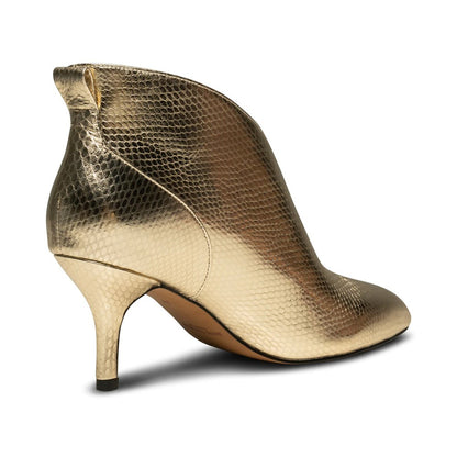 Valentine Low Cut Python Boot - Gold