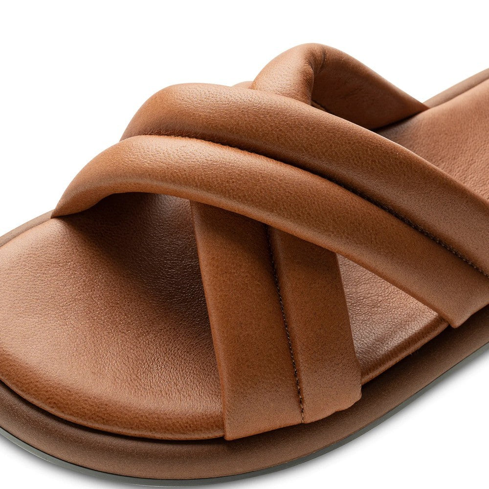 Lotta Cross Mule Sandal - Tan