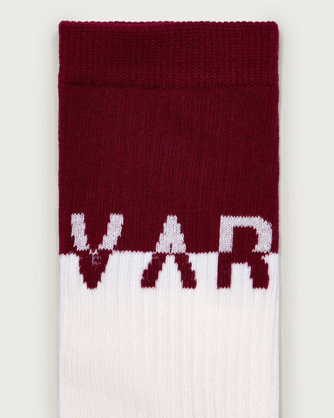 Stellar Colourblock Sock - Egret / Red Dahlia