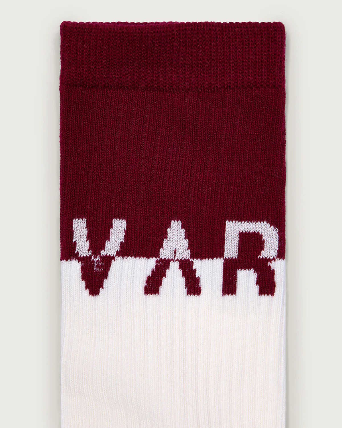 Stellar Colourblock Sock - Egret / Red Dahlia