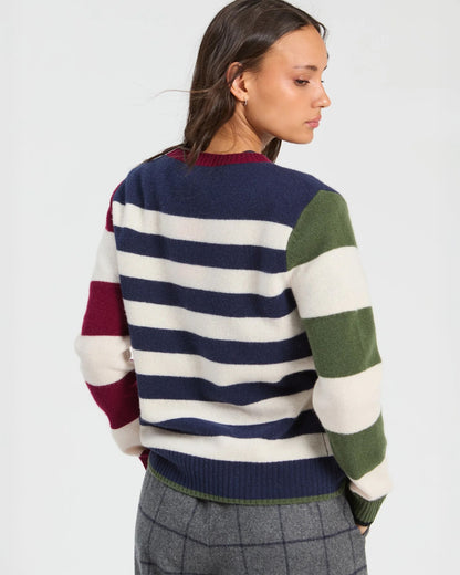 Stripe Dog Jumper - Navy