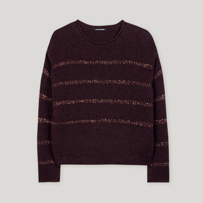 Stripe Jumper - Burgundy