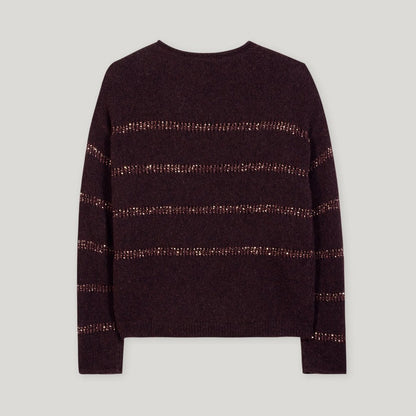 Stripe Jumper - Burgundy