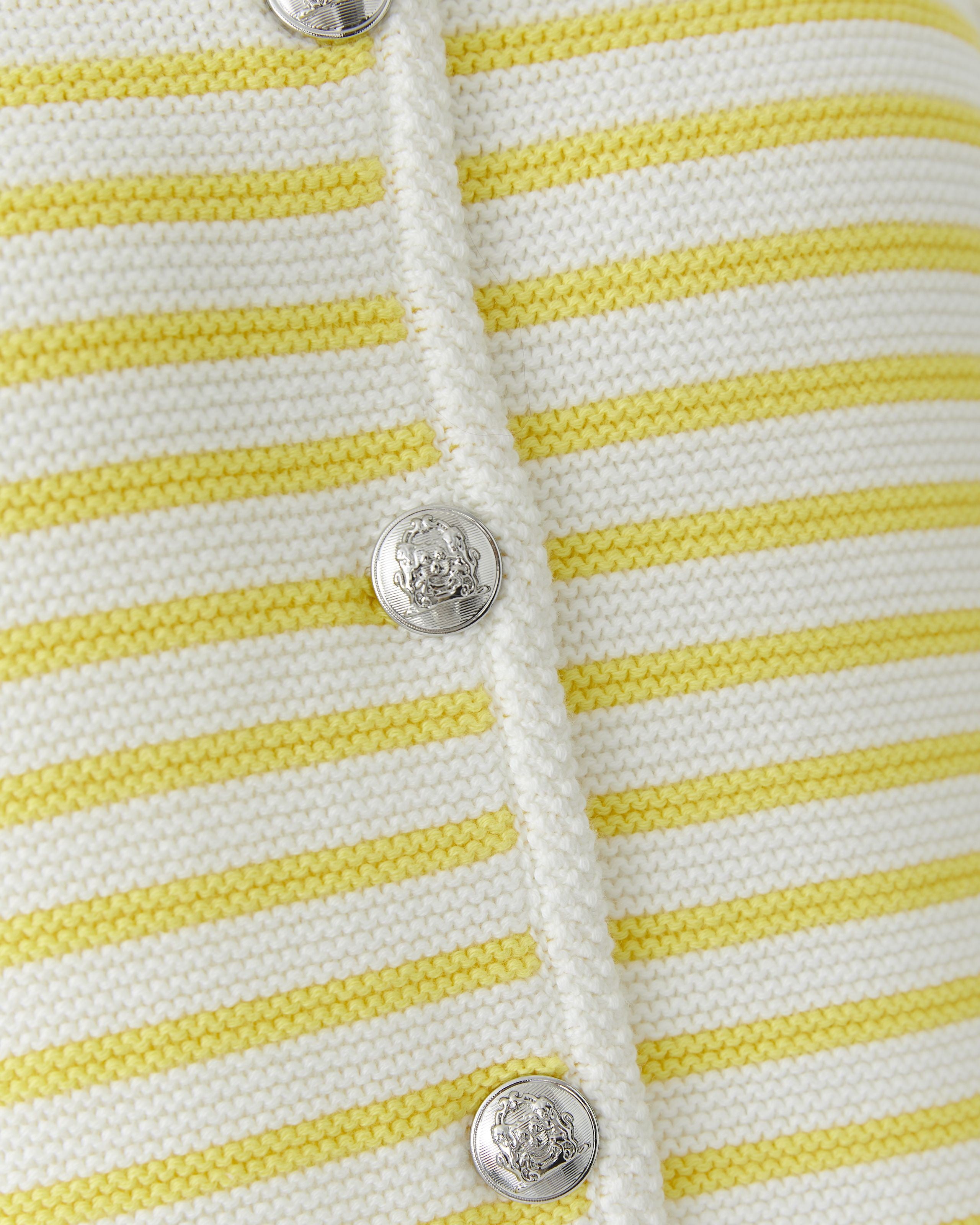 Stripe Knitted Jacket - Lemon