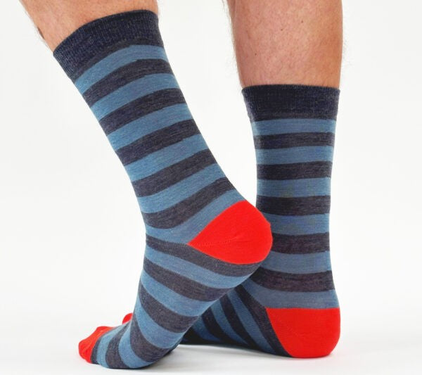 Stripe Sock - Denim/Denim