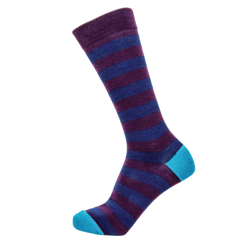 Stripe Sock - Purple/Royal