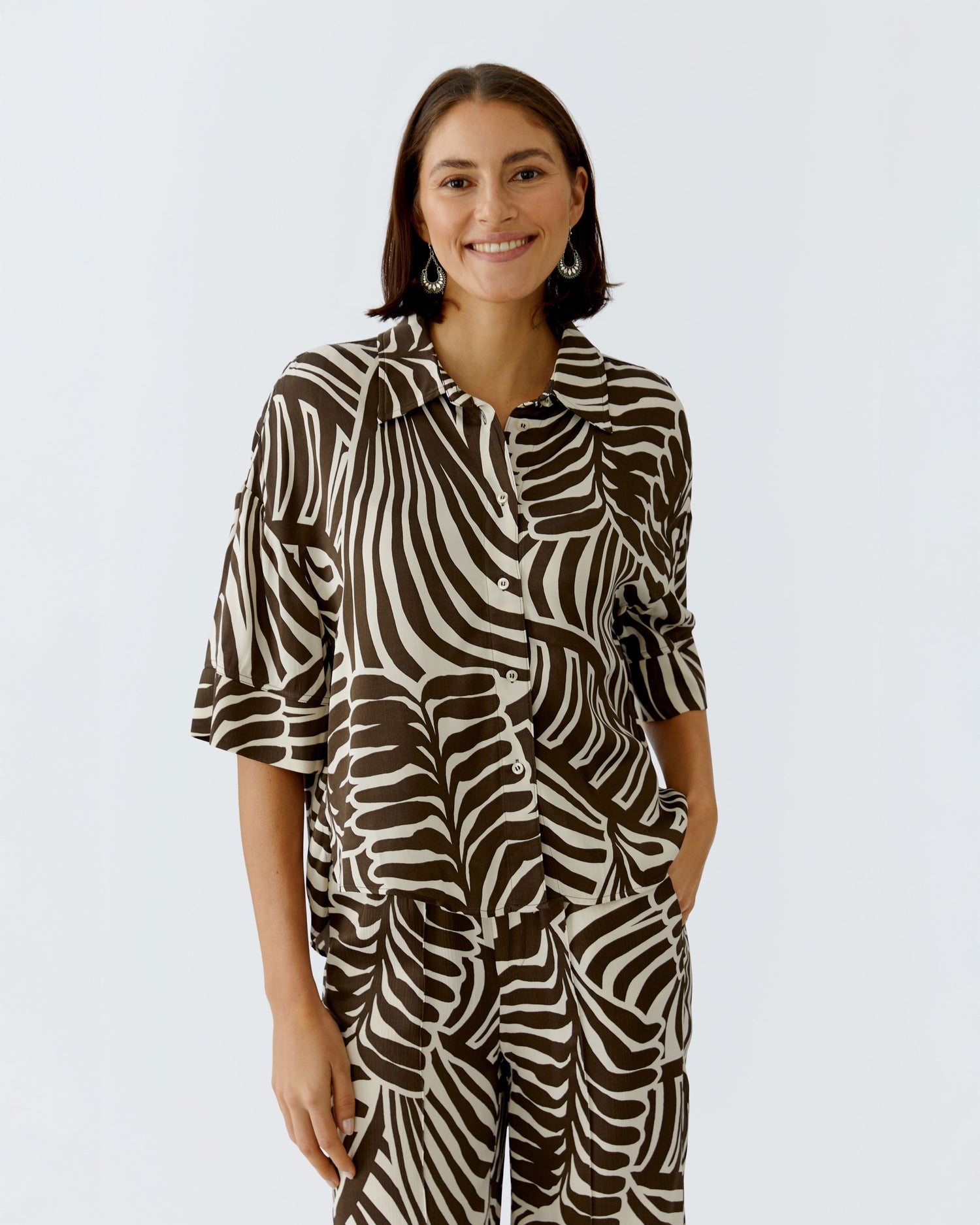 Swirl Blouse - Chocolate