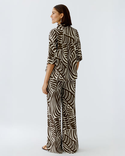 Swirl Blouse - Chocolate