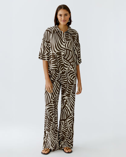Swirl Blouse - Chocolate