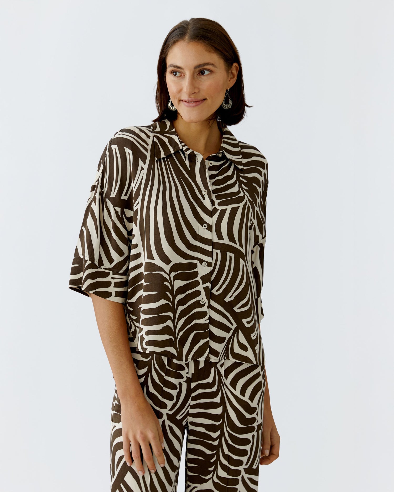 Swirl Blouse - Chocolate