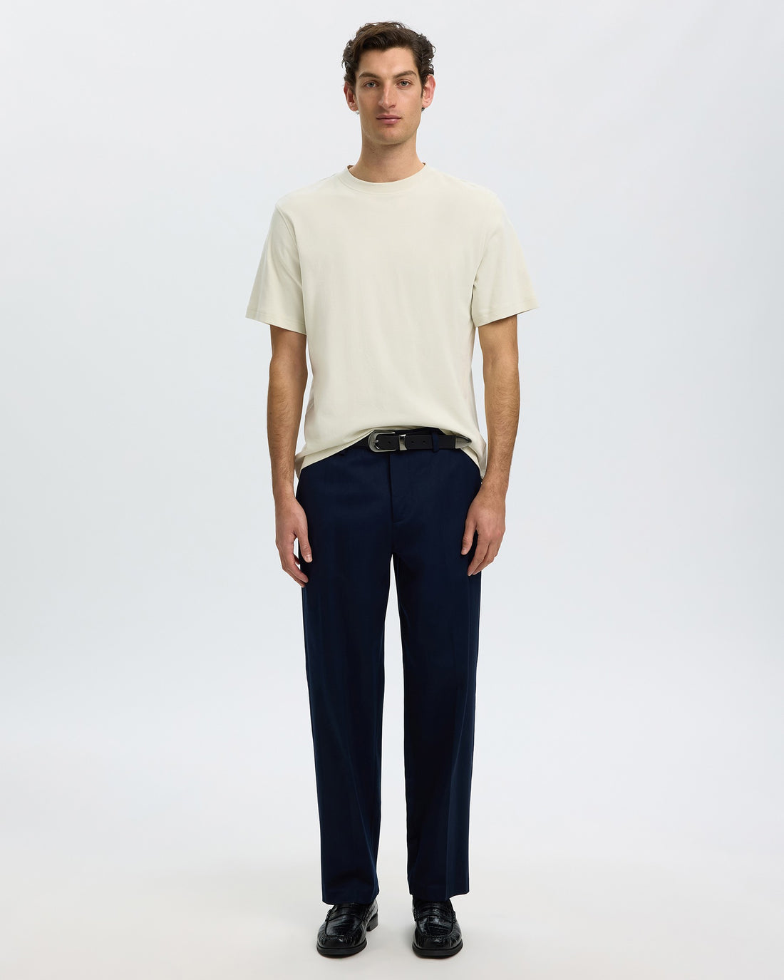 Taj Peach Short Sleeve O-Neck Tee - Silver Birch