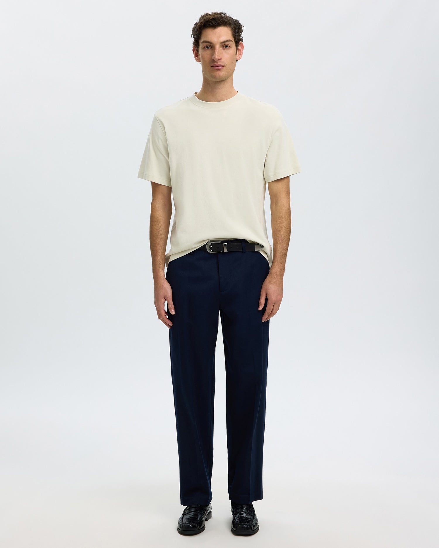 Taj Peach Short Sleeve O-Neck Tee - Silver Birch