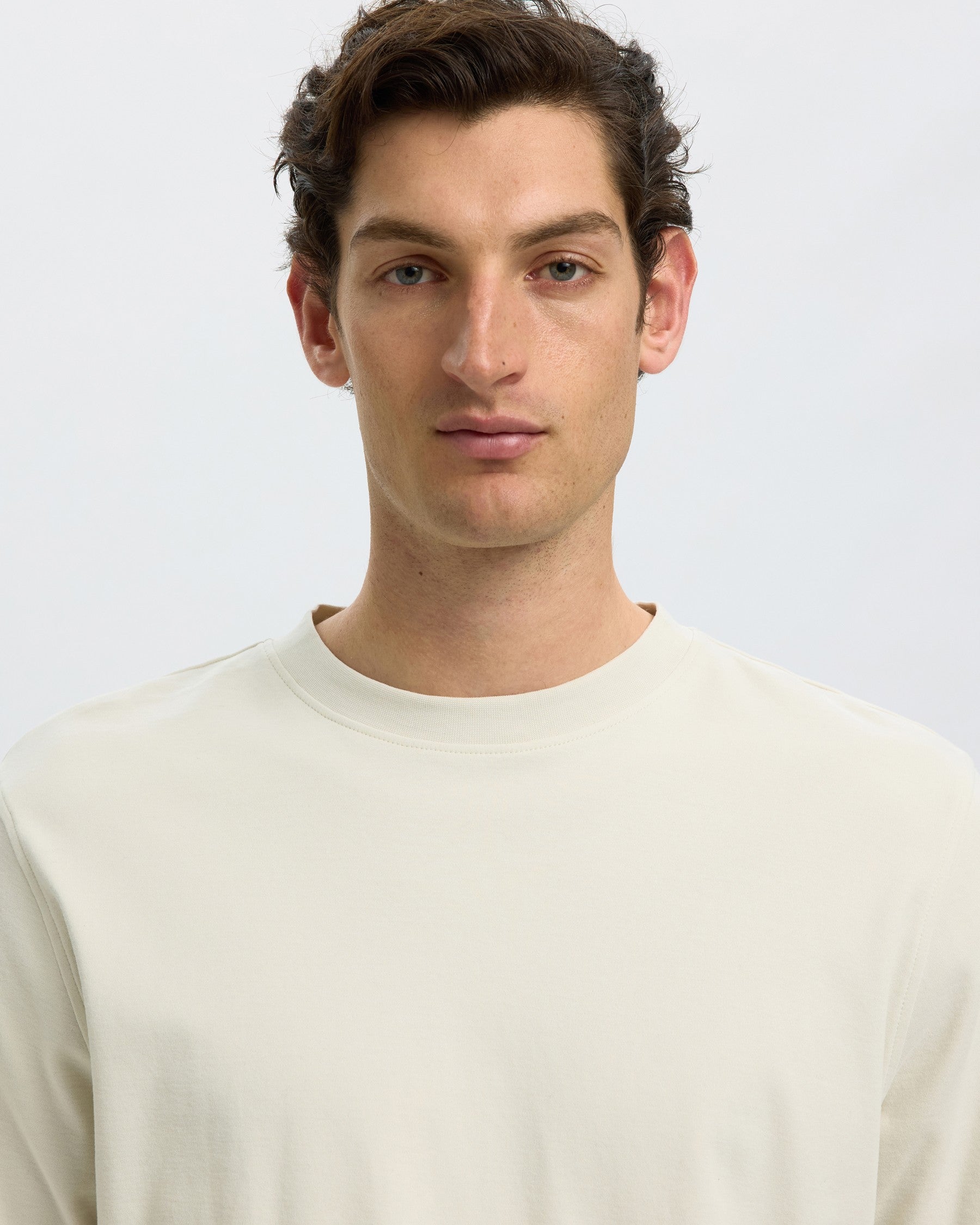 Taj Peach Short Sleeve O-Neck Tee - Silver Birch