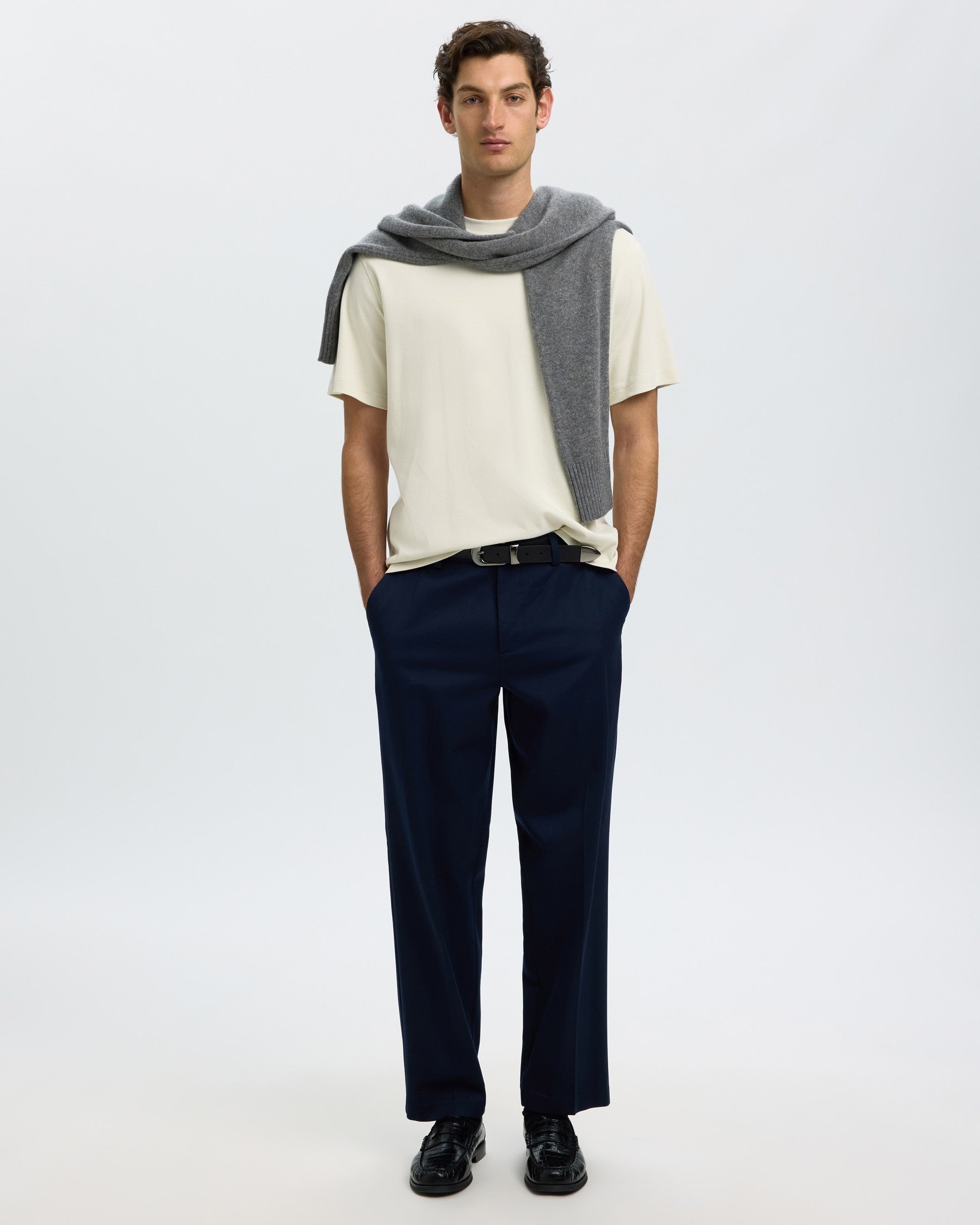 Taj Peach Short Sleeve O-Neck Tee - Silver Birch
