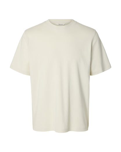 Taj Peach Short Sleeve O-Neck Tee - Silver Birch