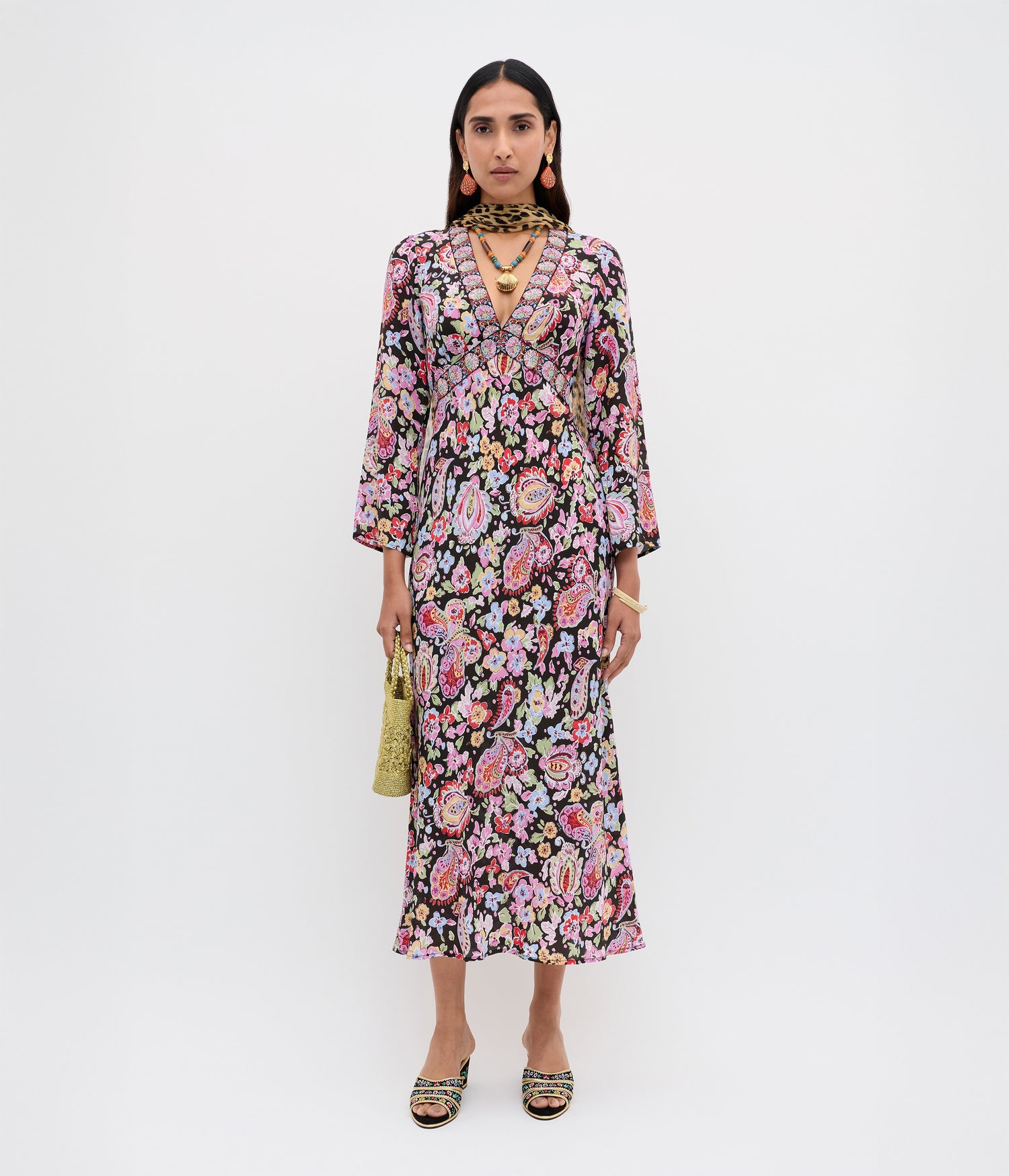 Tania Dress - Cara Floral Black