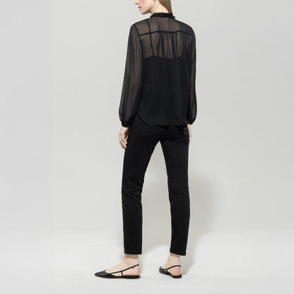 Tapered Twill Denim - Deep Black