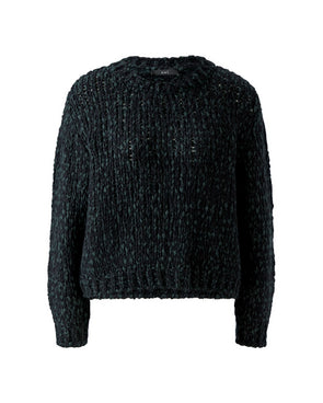 Tape Yarn Knit - Black Green