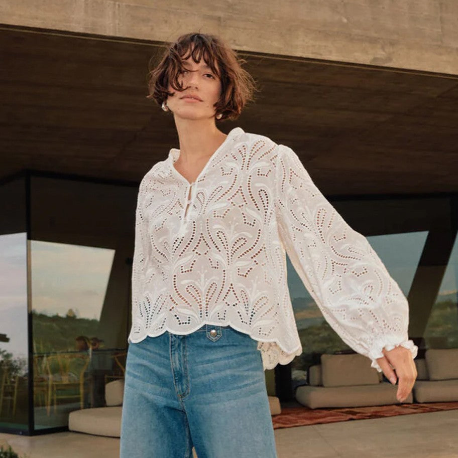 Tazzin Caza Blouse - White