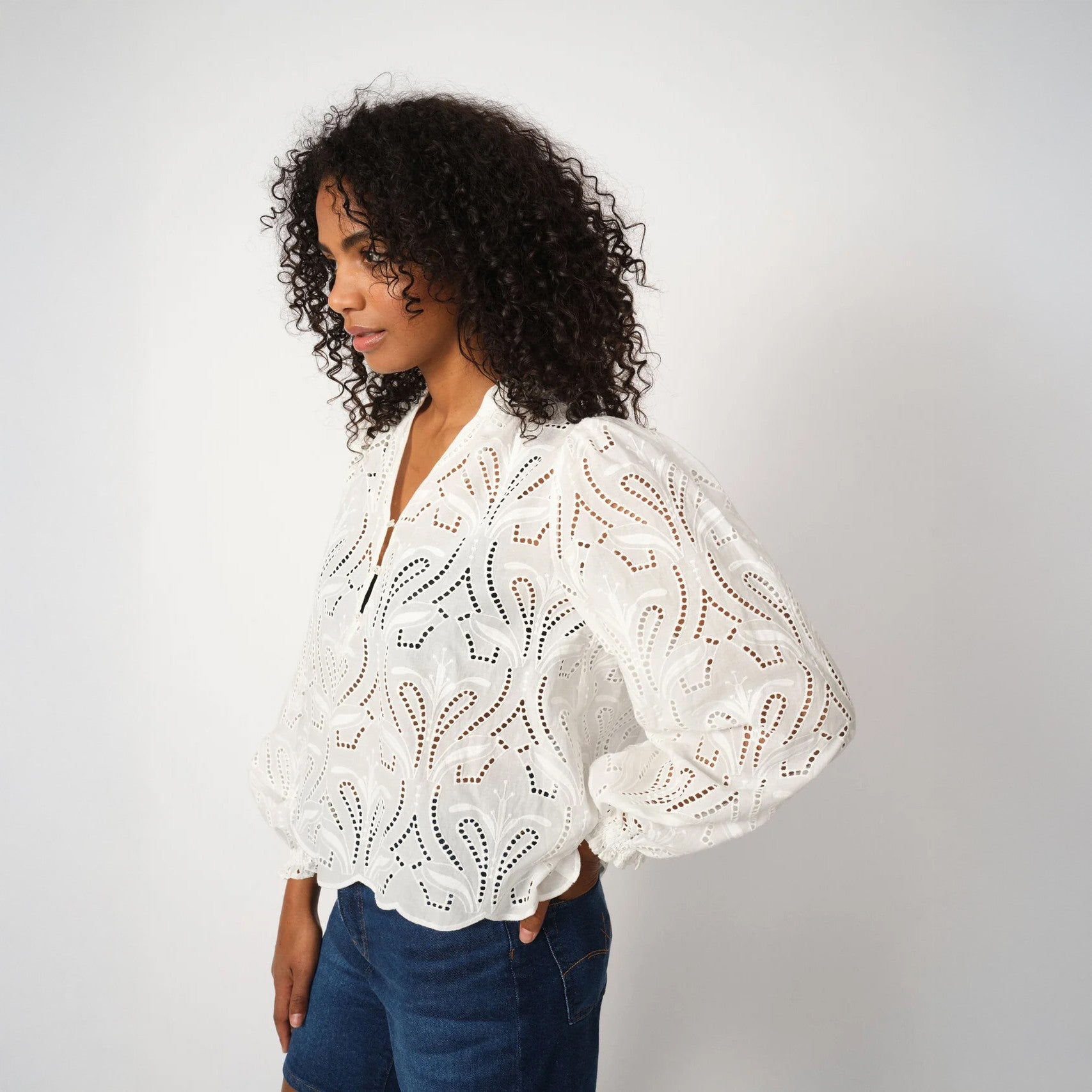 Tazzin Caza Blouse - White