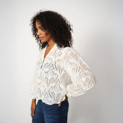 Tazzin Caza Blouse - White