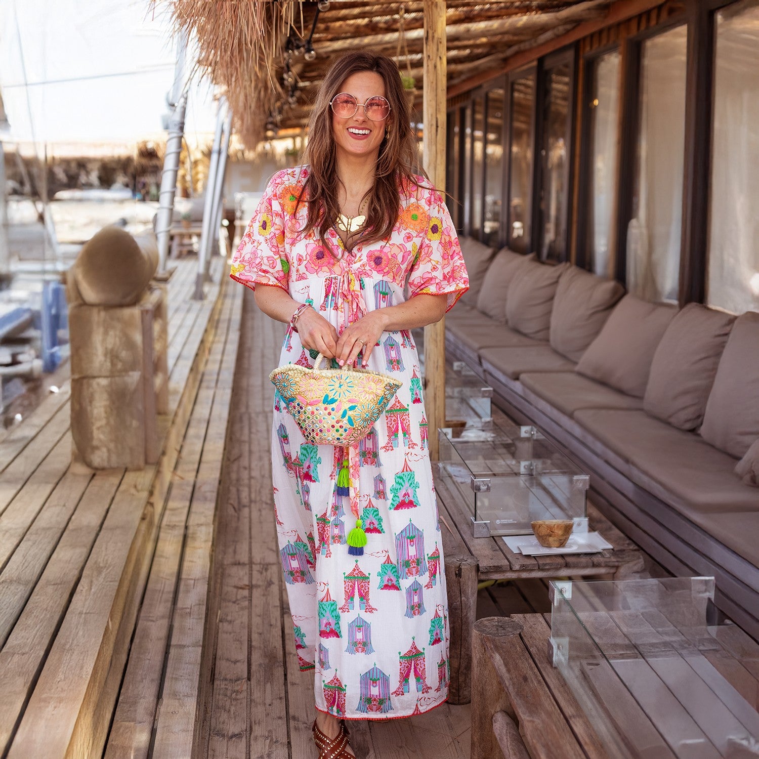 Tea Tents Long Dress - Multi