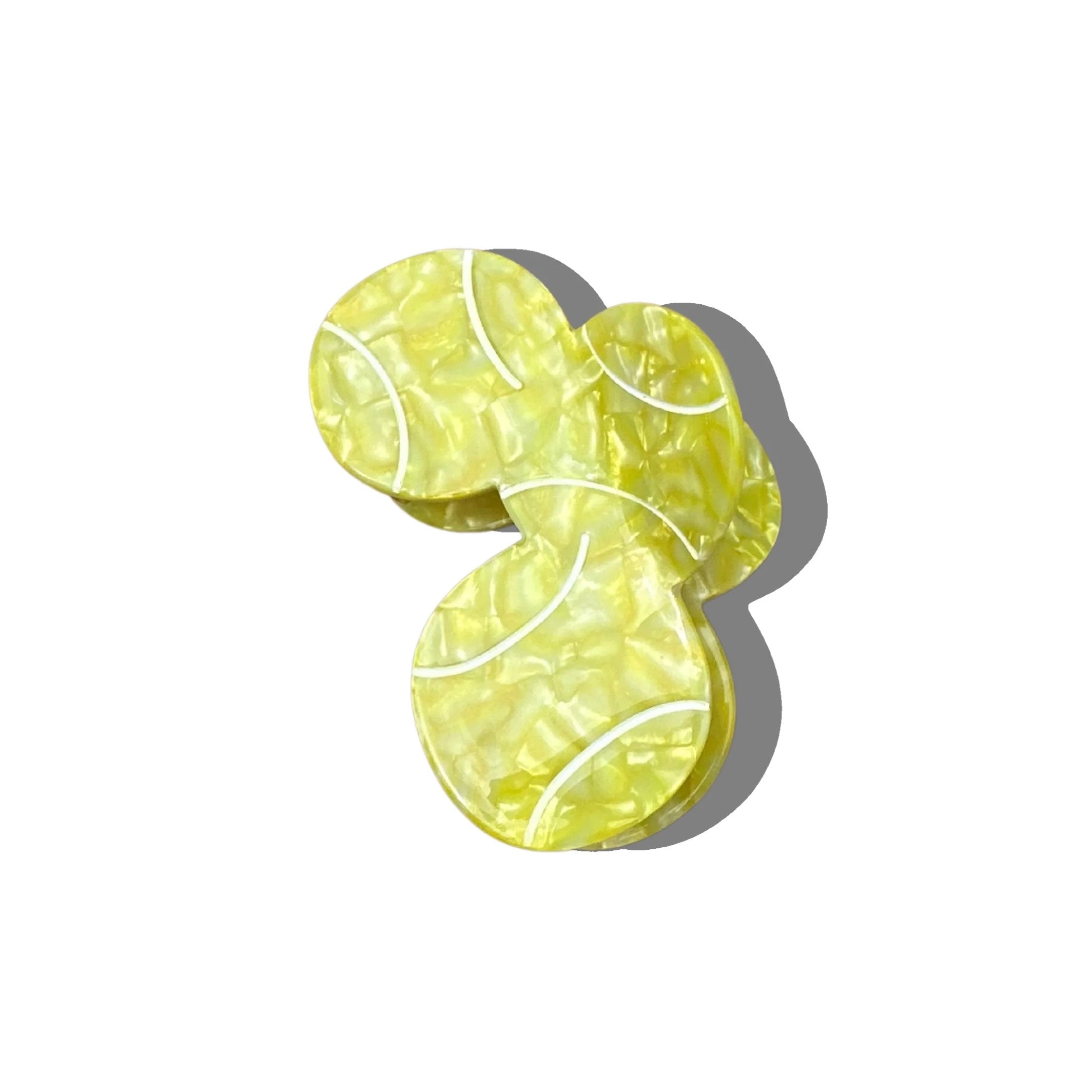 Hand-Painted Tennis Ball Claw Hair Clip - Tennis Ball