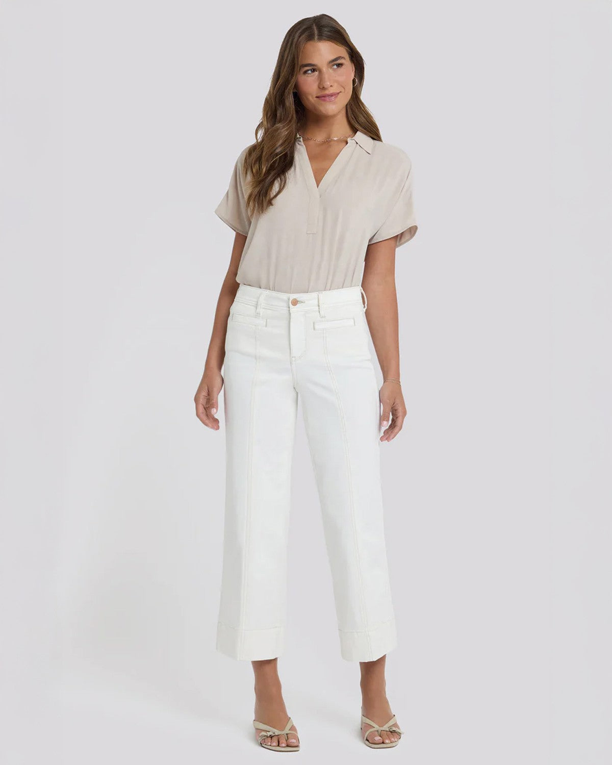 Teresa Wide Leg Jeans - Vintage White